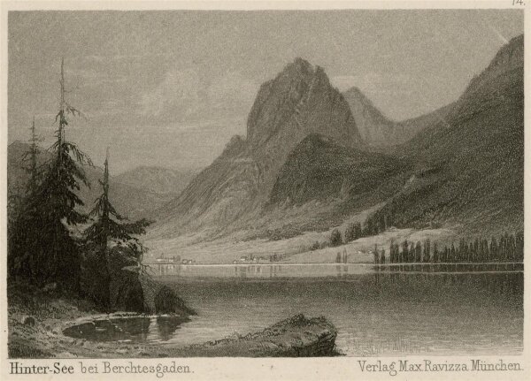 unbekannt - Hinter-See bei Berchtesgaden - o.J. - Stahlstich