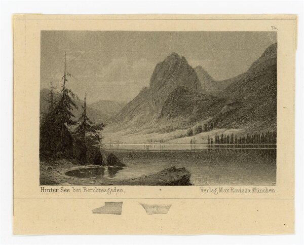 unbekannt  - Hinter-See bei Berchtesgaden - o.J. - Stahlstich