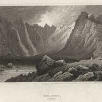 Johann Georg Martini - Llyn Idwal, Wales. - 1847, Stahlstich