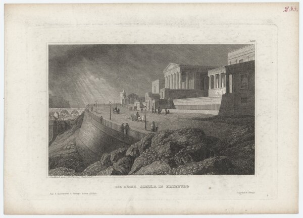 Johann Georg Martini - Die hohe Schule in Edinburg. - o.J., Stahlstich