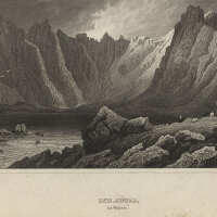 Johann Georg Martini - Llyn Idwal, Wales. - 1847, Stahlstich