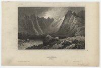 Johann Georg Martini - Llyn Idwal, Wales. - 1847, Stahlstich