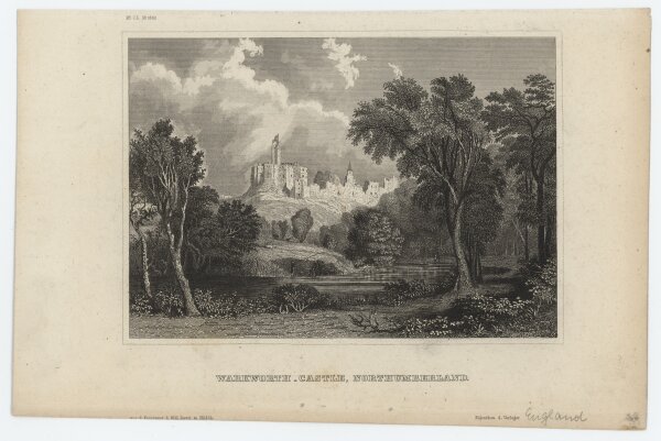 unbekannt - Warkworth. Castle, Northumberland. - o.J., Stahlstich