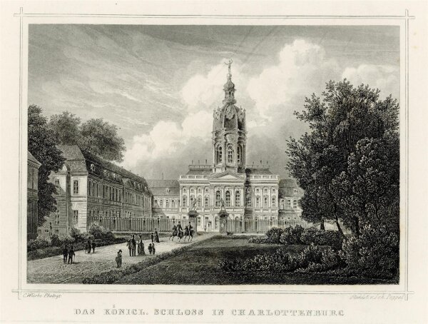 Johann Gabriel Friedrich Poppel - Das königl. Schloss in Charlottenburg - o.J. -