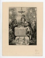 unbekannt - Tischszene - o.J. - Stahlstich