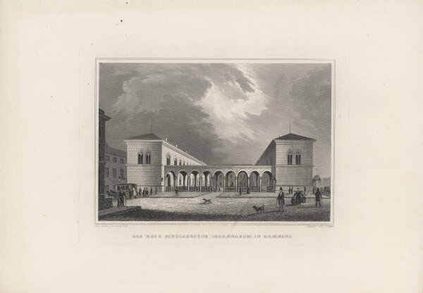 Joahnn Gabriel Friedrich Poppel - Das neue Schulgebäude (Iohanneum) in Hammburg.