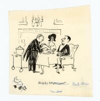 Sepp Eibl - Nobelrestaurant - undatiert - Tuschezeichnung