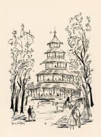 Jean Le Buhn - Pavillion - o.J. - Tuschezeichnung