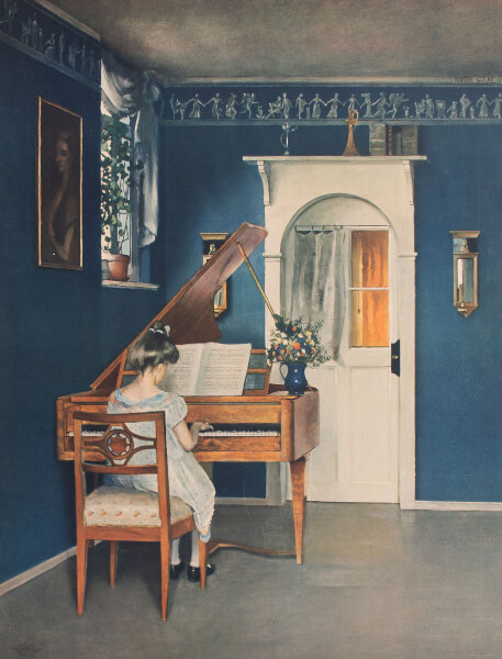 Hermann Graf - Klavierspielerin - o.J. - Faksimile