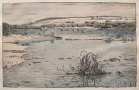 Hans Thoma - Flußlandschaft - 1893 - Lithografie