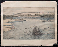 Hans Thoma - Flußlandschaft - 1893 - Lithografie