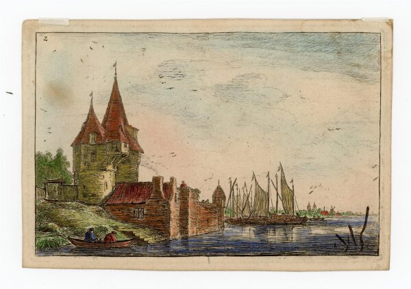 Georg Hesse - Nachbild Anthonie Waterloo - o.J. -  kolorierter Kupferstich