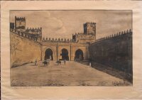 unbekannt - Fès, Portal des Sultanspalastes - o.J - Kohle