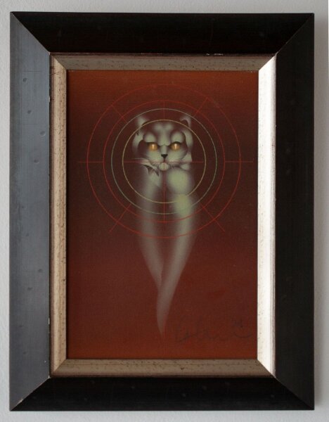 unleserlich signiert - Katze - 1979 - Öl auf Leinwand