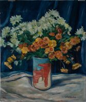 Erich Frankenberg - Blumenstillleben - o.J. - Öl auf...