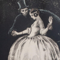 unbekannt - Ungleiches Paar - undatiert - Farblithografie