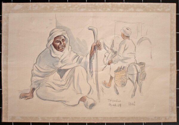 unbekannt - Tripolis, Straßenszenen - 1939 - Aquarell