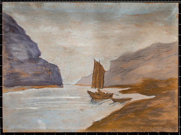 unbekannt - Landschaft - o.J. - Öl auf Malpappe