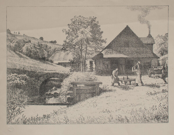 unbekannt - Schmiede - 1915 - Lithografie