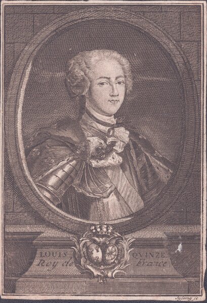 Johann Christoph Sysang - Porträt Ludwig XV. König Frankreich - o.J. - Kupferstich