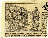 Sebastian Münster - Ansprache - o.J. - Holzschnitt