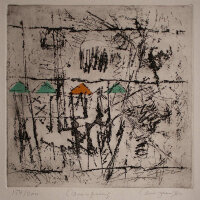 Greta Leuzinger - Camping - o.J. - Farbradierung