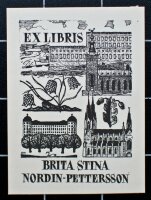 Olle Hagdahl - Ex Libris Brita Nordin-Pettersson - o.J. -...
