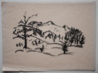 Unbekannt - Berglandschaft - 1925 - Lithografie