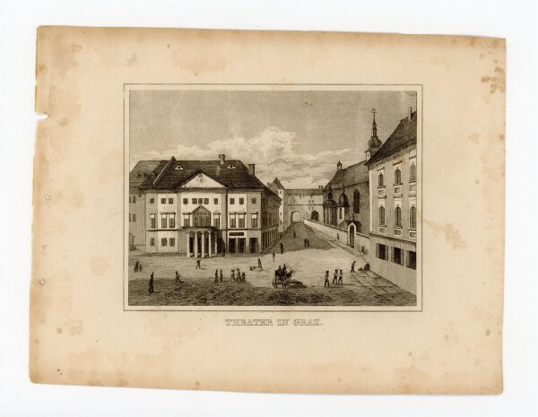unbekannt - Theater in Graz - Stahlstich - 1840