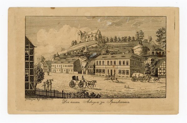 unbekannt - Die neuen Anlagen zu Reinhausen - Kupferstich - 1840