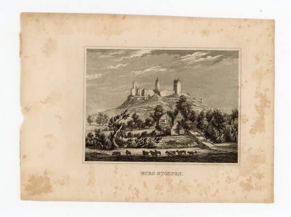 unbekannt - Burg Stoplen - Stahlstich - 1840