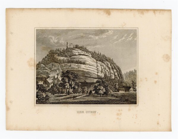 unbekannt - Der Oybin - Stahlstich - 1840