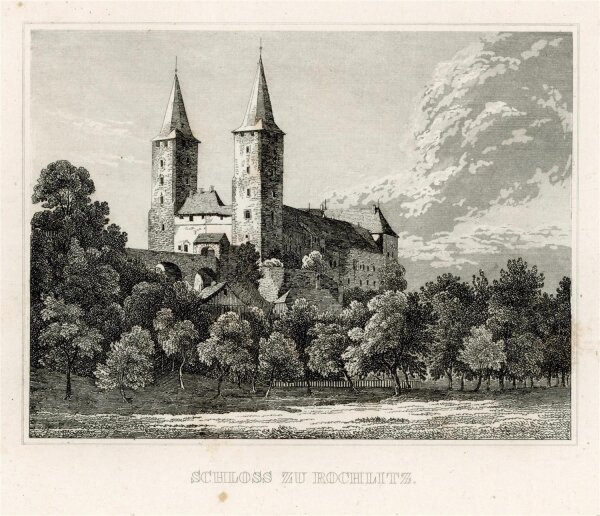 unbekannt - Schloss zu Rochlitz - Stahlstich - 1840