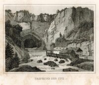 unbekannt - Ursprung der Unz - Stahlstich - 1840