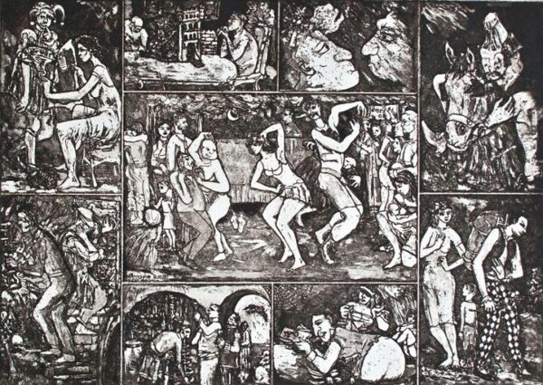 Gerome Philipps - Hoffen auf Deutschland - 2001 - Aquatinta