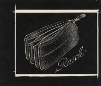 Uli Huber - Grafikentwurft - Geldtasche - Schabtechnik -...