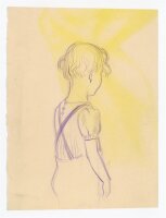 Uli Huber - Mädchen - Bleistiftzeichnung - o.J.