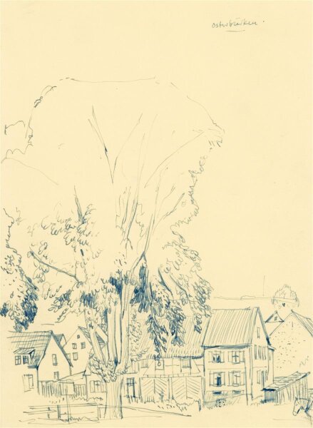 Uli Huber - Osterbürken - Tuschezeichnung - o.J.