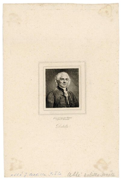 unbekannt - Portrait Jacques Delille - Stahlstich - o.J.