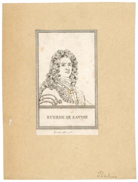 unbekannt - Portrait Eugen de Savoie - Kupferstich - o.J.