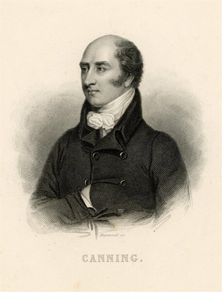 unbekannt - Portrait George Canning - Stahlstich - o.J.