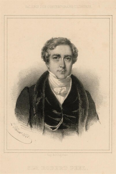 unbekannt - Portrait Robert Peel - Lithografie - o.J.