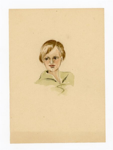 Witt Pfeiffer - Portrait eines Mädchens - Aquarell - o.J.