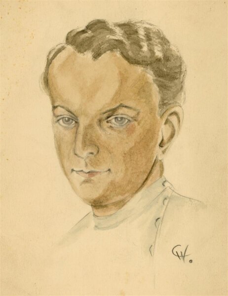 Witt Pfeiffer - Portrait eines Mannes - Aquarell - o.J.