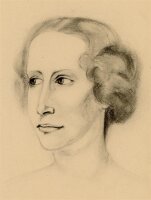 Witt Pfeiffer - Portrait einer Frau - Kohlezeichnung - o.J.