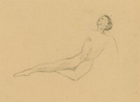 Witt Pfeiffer - Männerakt - Bleistiftzeichnung - o.J.