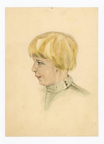 Witt Pfeiffer - Portrait eines Kindes - Aquarell - o.J.