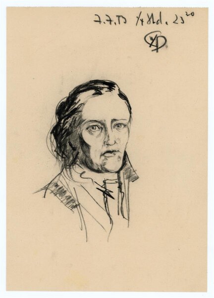 Witt Pfeiffer - Portrait - Kohlezeichnung - o.J.