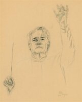 Witt Pfeiffer - Dirigent - Tuschezeichnung - 1956