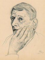 Witt Pfeiffer - Portrait eines Mannes - Tuschezeichnung -...